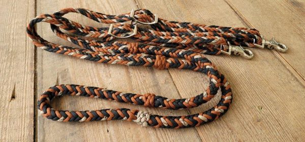 Braided barrel reins