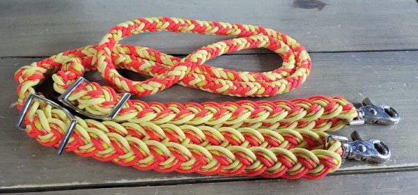 Braided barrel reins